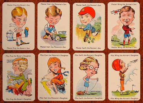 1935 Happy Families Card Game Promotional Deck produced for Nestlé, England - tomsk3000