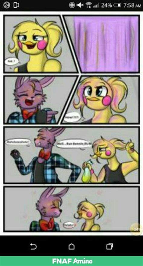 Found this bonnie x toy chica comic | Five Nights At Freddy's Amino