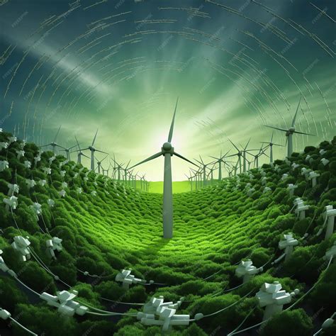 Premium AI Image | Photo of a striking depiction of green energy sources