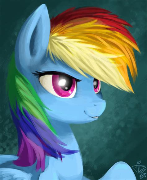 Rainbow Dash Speedpaint Portrait by FidzFox on DeviantArt