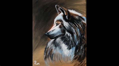 Wolf Painting With Acrylic - YouTube