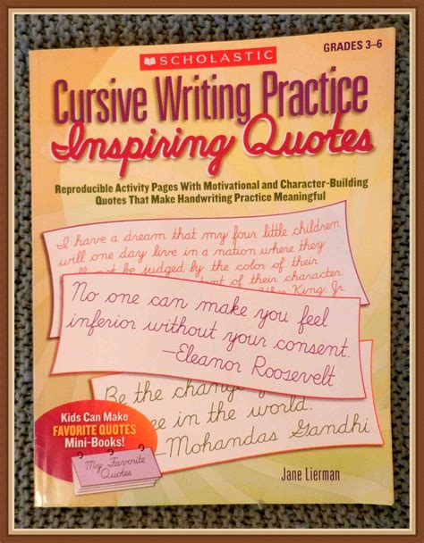 Inspiring Quotes - Cursive Writing Practice - My Review - The Curriculum Choice | Writing ...