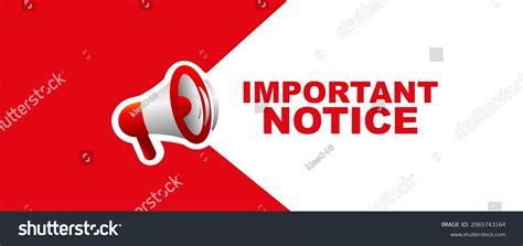 Important Notice Sign On White Background Stock Vector (Royalty Free) 2065743164 | Shutterstock