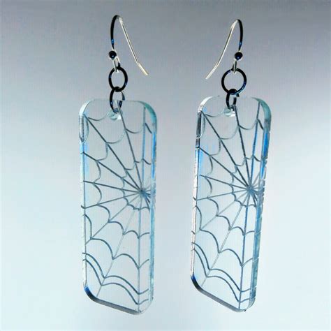 Creepy Halloween Spider Web Earrings – Glowforge Shop