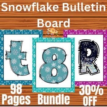 Snowflake Bulletin Board Letters Bundle by FUN PLANET | TPT