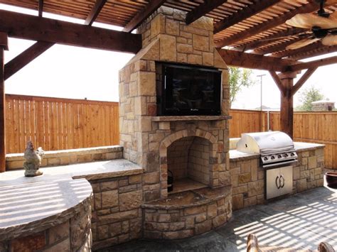 Outdoor Kitchen Designs With Fireplace - Interior Design Styles