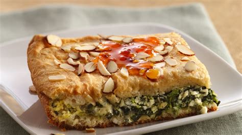 Spanakopita-Style Brunch Squares with Spicy Apricot Sauce recipe from ...