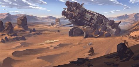 sci fi concept art desert - Merlene Albert