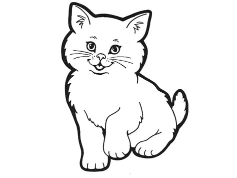 Free Cat Black And White Outline, Download Free Cat Black And White ...