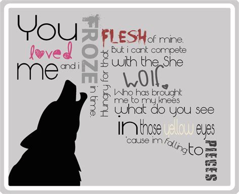 She Wolf lyrics by bloodwolf665 on DeviantArt