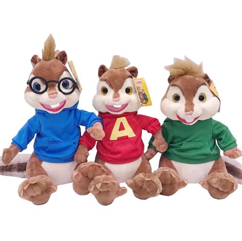 Alvin and the Chipmunks Plush Toy Alvin Squeakquel Theodore Cute Soft Stuffed Animals Baby Kids ...