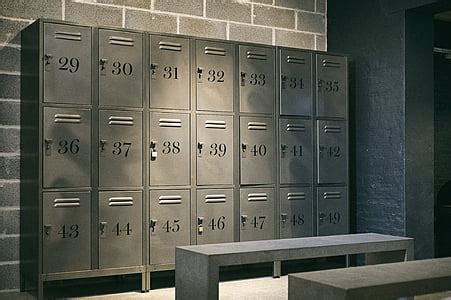Free photo: gray, metal, door, locker, cabinet, locker room, numbers | Hippopx