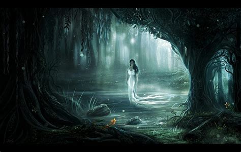 🔥 Download Dark Magic Forest Horror Wallpaper Water Spirits Digital ...