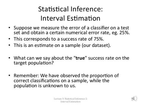 Lecture 5: Interval Estimation