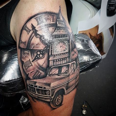 Ford truck tattoo by Cindy May.... | Ford tattoo, Truck tattoo, Tattoos