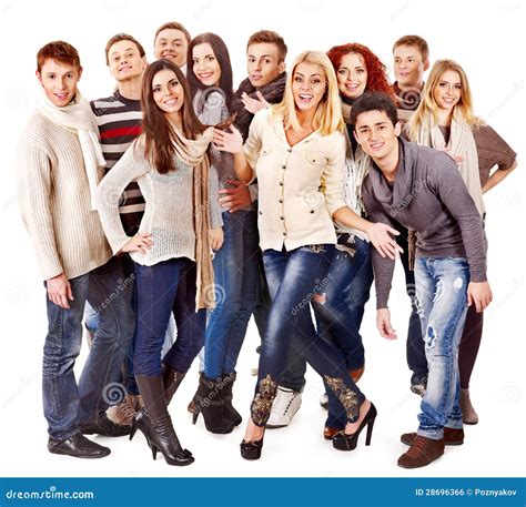 Group People Wearing Winter Clothes. Royalty Free Stock Image - Image: 28696366