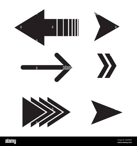 Set of black vector arrows. Arrows icon. Arrow vector icon. Arrows ...