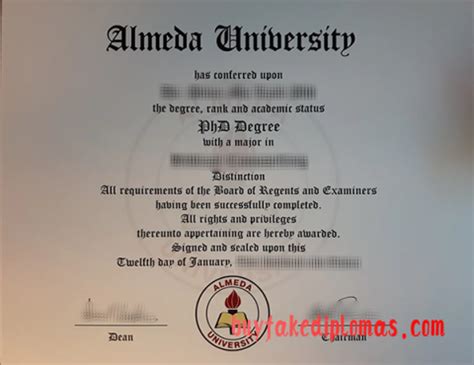 Fake Almeda University Degree | Buy Fake Diplomas, High School, College, Degrees, Fake ...