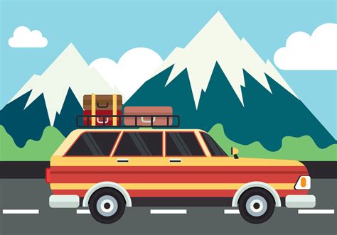 Road Trip Vector Illustration 207516 Vector Art at Vecteezy