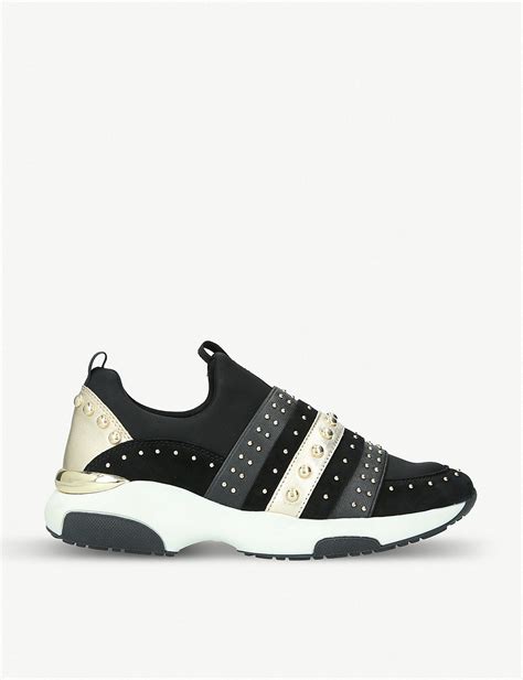 Carvela Kurt Geiger Lucky Embellished Neoprene Trainers in Black - Lyst