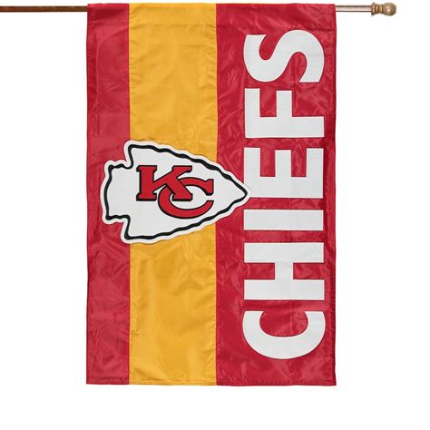 Kansas City Chiefs 28" x 44" Double-Sided Embellish House Flag