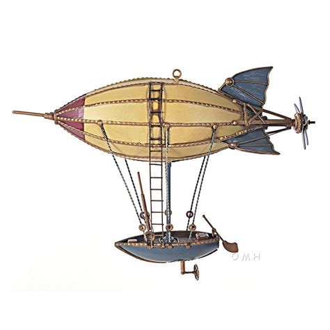 Steampunk Airship Model Metal Hot Air Balloon 14" Hanging Aviation Art | Steampunk airship ...