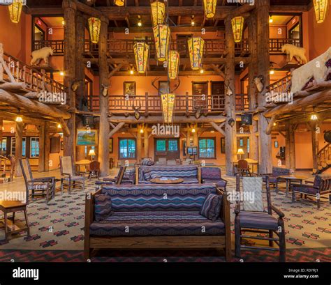 Lobby of Lake McDonald Lodge in Glacier National Park, Montana, USA Stock Photo - Alamy