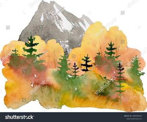 Mountains Clip Art Colorful