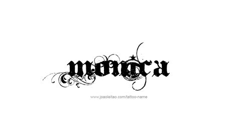 Monica Name Tattoo Designs