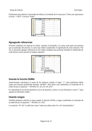 Hola calculo exccel | PDF