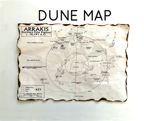 DUNE Map, Arrakis Map of Northern Polar Regions - Etsy Australia