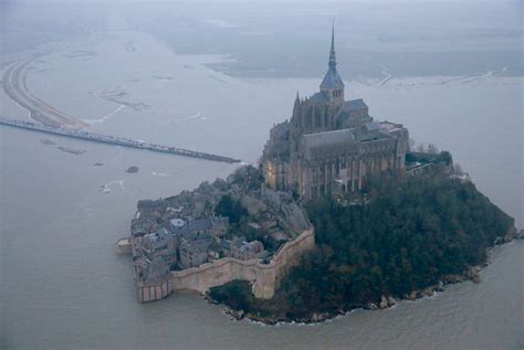 A rare supertide turned this ancient French abbey into its own island - Business Insider