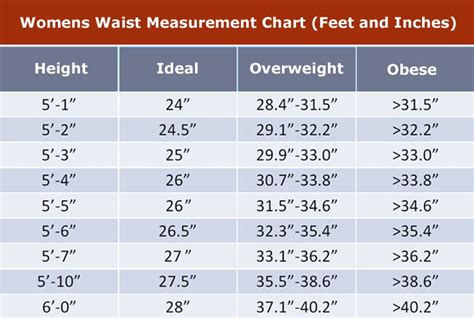 Women waist measurement chart | Waist measurement chart, Fitness goals ...