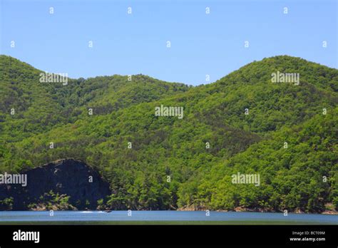 Boat on Lake Moomaw Covington Virginia Stock Photo - Alamy