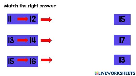 Rote counting 11-20 worksheet | Live Worksheets