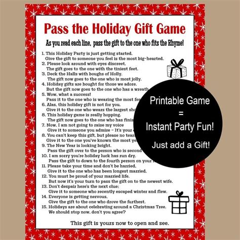 Pass the Gift Game, Pass the Present Game, Pass the Parcel Game, Christmas Party Game, Christmas ...