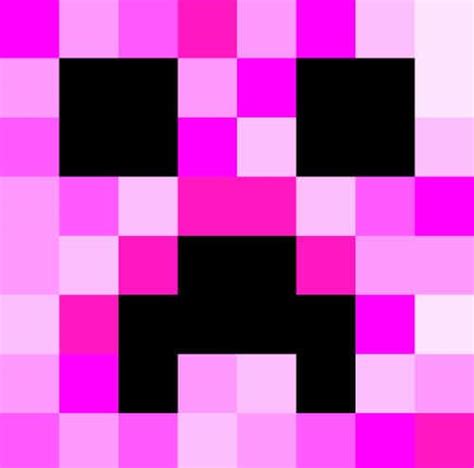 Pink Minecraft Creeper Printable Mask