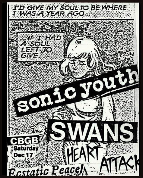 Comic Book Ads on Instagram: “1984 Sonic Youth / Swans show poster ...