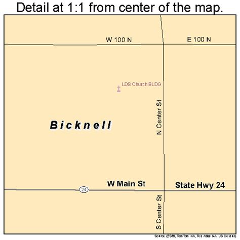 Bicknell Utah Street Map 4905490