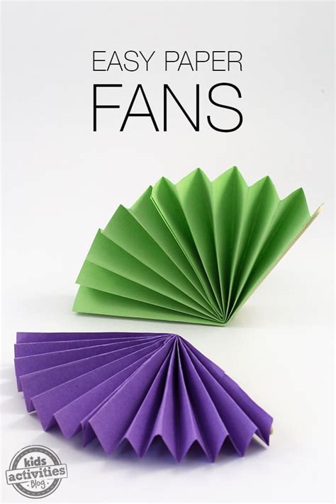 Let's Fold Easy Paper Fans | Kids Activities Blog