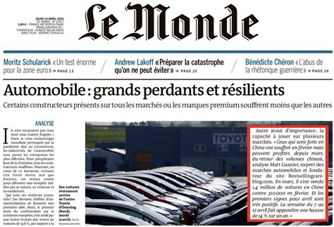 BSCB featured anew in French newspaper Le Monde – Best Selling Cars Blog