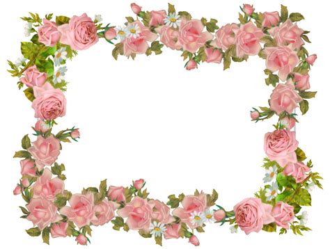 Clipart frame pink rose, Clipart frame pink rose Transparent FREE for ...