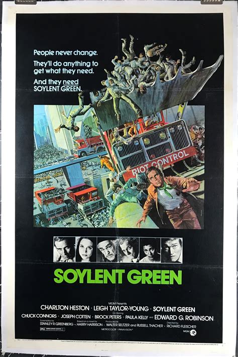 SOYLENT GREEN, Original Vintage Charlton Heston Movie Poster - Original ...