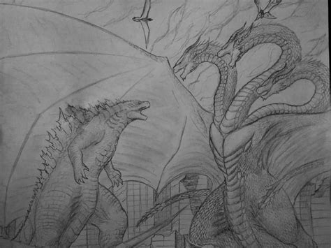 Godzilla Vs King Ghidorah Coloring Pages 2019 - Dejanato