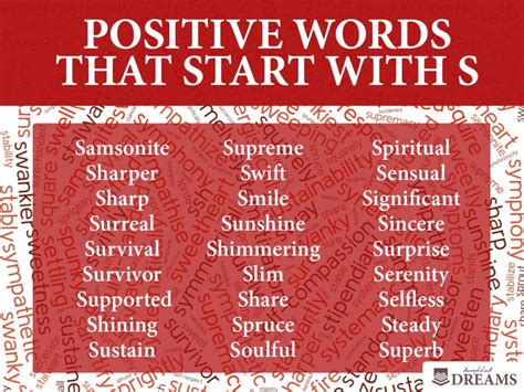 315 Positive Words, Verbs, And Adjectives That Start With S - Dreams Demystified