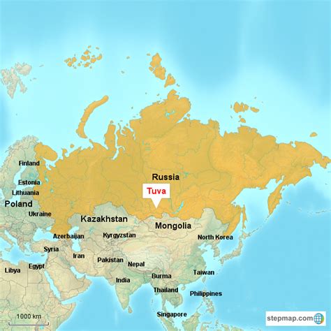 StepMap - Tuva_in_Russia - Landkarte für Asia