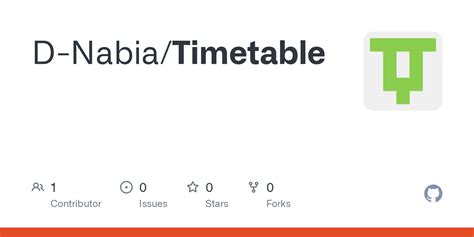 GitHub - D-Nabia/Timetable