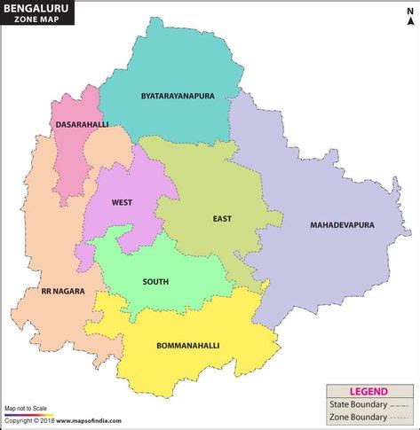 Bangalore City Zone Map | Bangalore city, Map, Bangalore