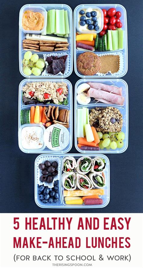 5 Healthy Make-Ahead Lunches (For Back to School & Work) | Recipe | Easy healthy lunches ...