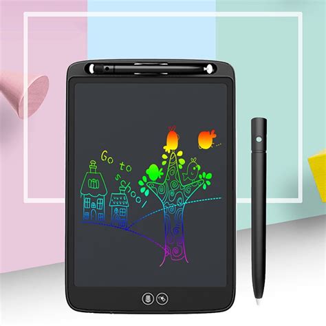 12inch LCD Writing Tablet Partial Erase Mode Lock Screen Function Electronic Writing Drawing ...